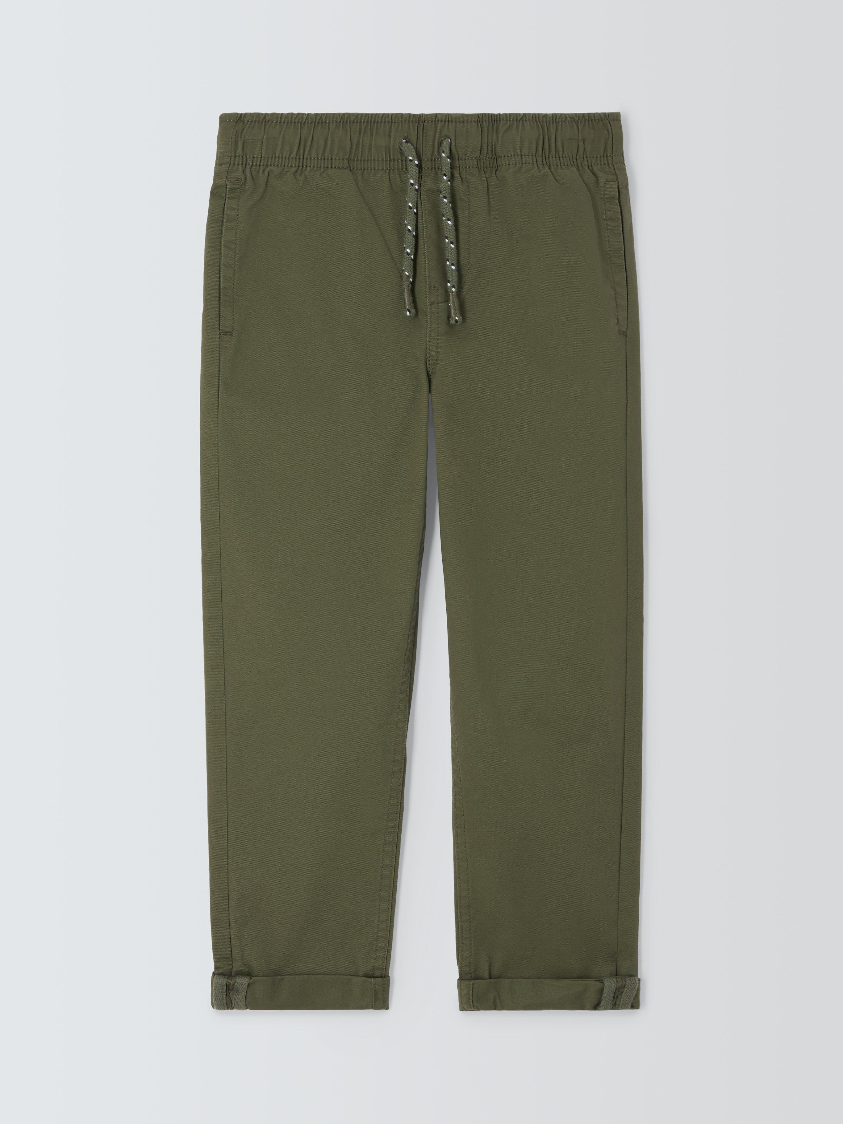 Product image 3 of 7, which shows John Lewis Kids' Straight Fit Turn Up Chino Trousers, Khaki, 2 years