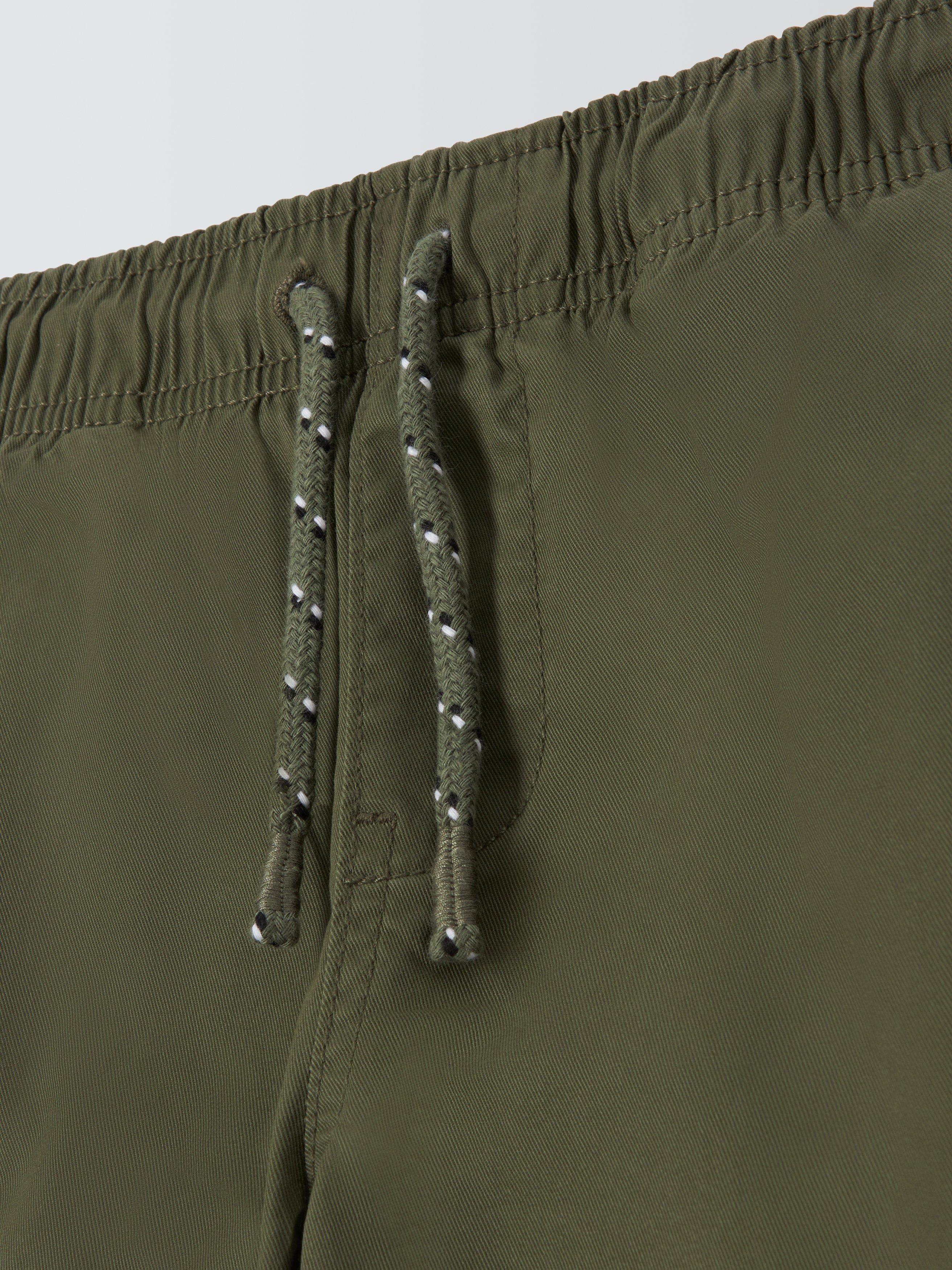Product image 6 of 7, which shows John Lewis Kids' Straight Fit Turn Up Chino Trousers, Khaki, 2 years