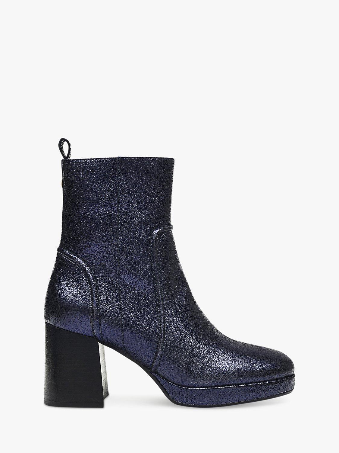 Radley Elm Place Metallic Block Heel Platform Boots, Ink