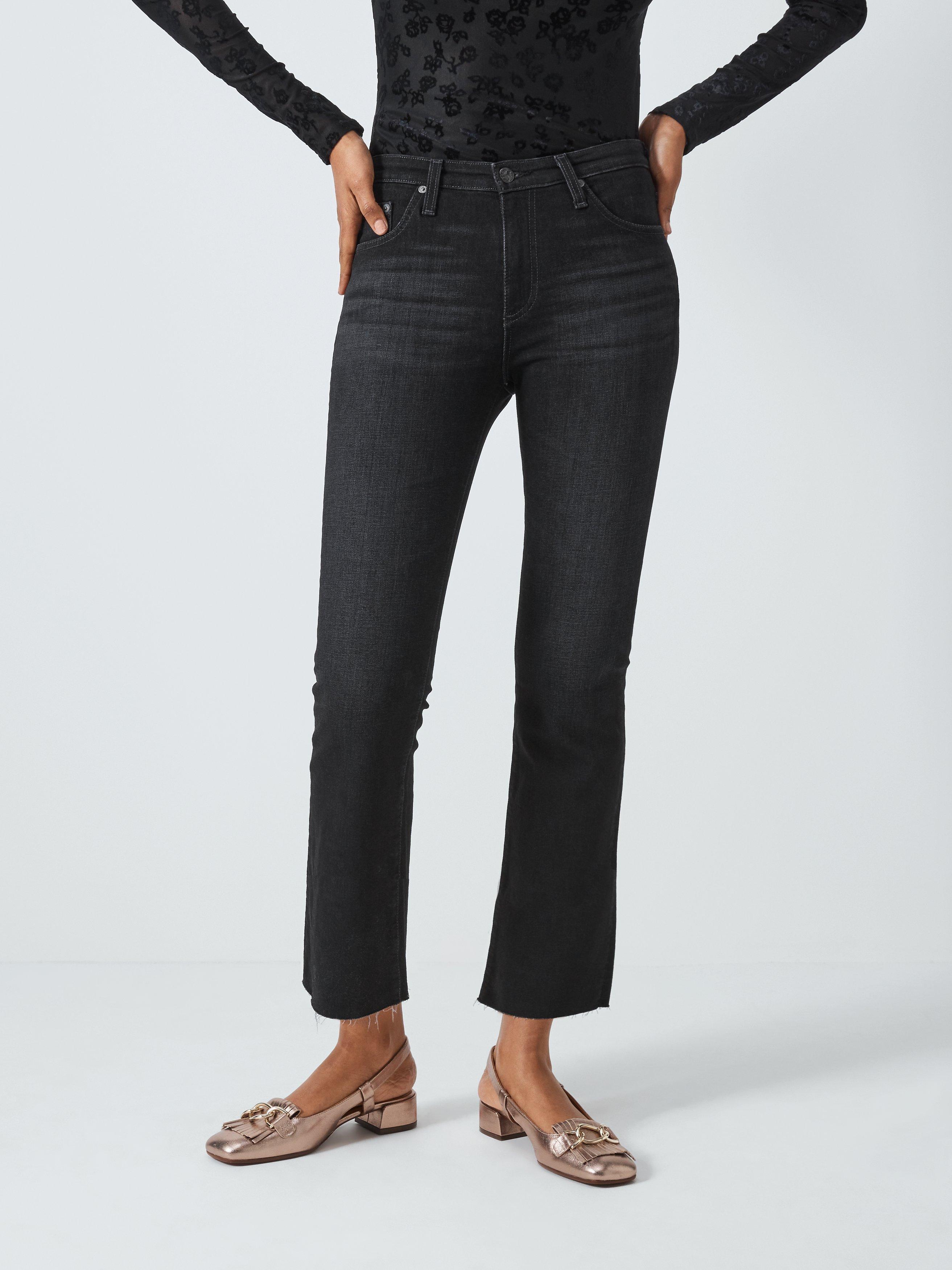 AG Jodi Straight Leg Cropped Jeans, Washed Black