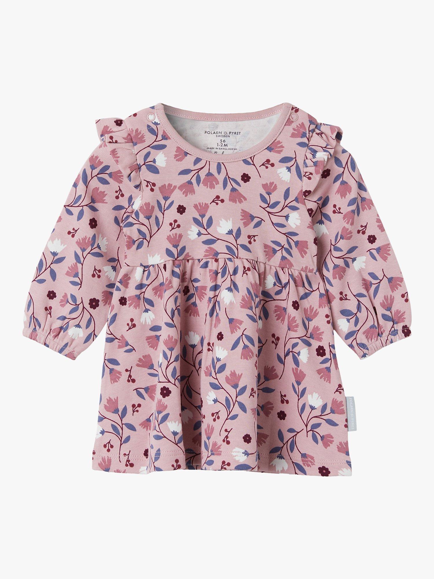Polarn O. Pyret  Baby Floral Print Dress, Pink