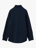 Polarn O. Pyret Kids' Merino Wool Zip Up Jumper, Dark Sapphire