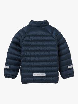 Polarn O. Pyret Kids' Quilted Water Repellent Jacket - view 2, Blue