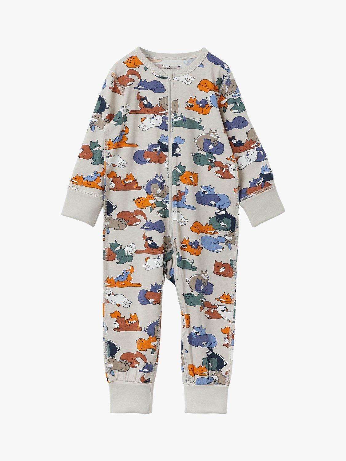 Polarn O. Pyret Baby Organic BB Dog Sleepsuit, Natural