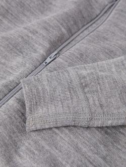 Polarn O. Pyret Baby Merino Wool Terry Overall Romper - view 2, Grey Marl