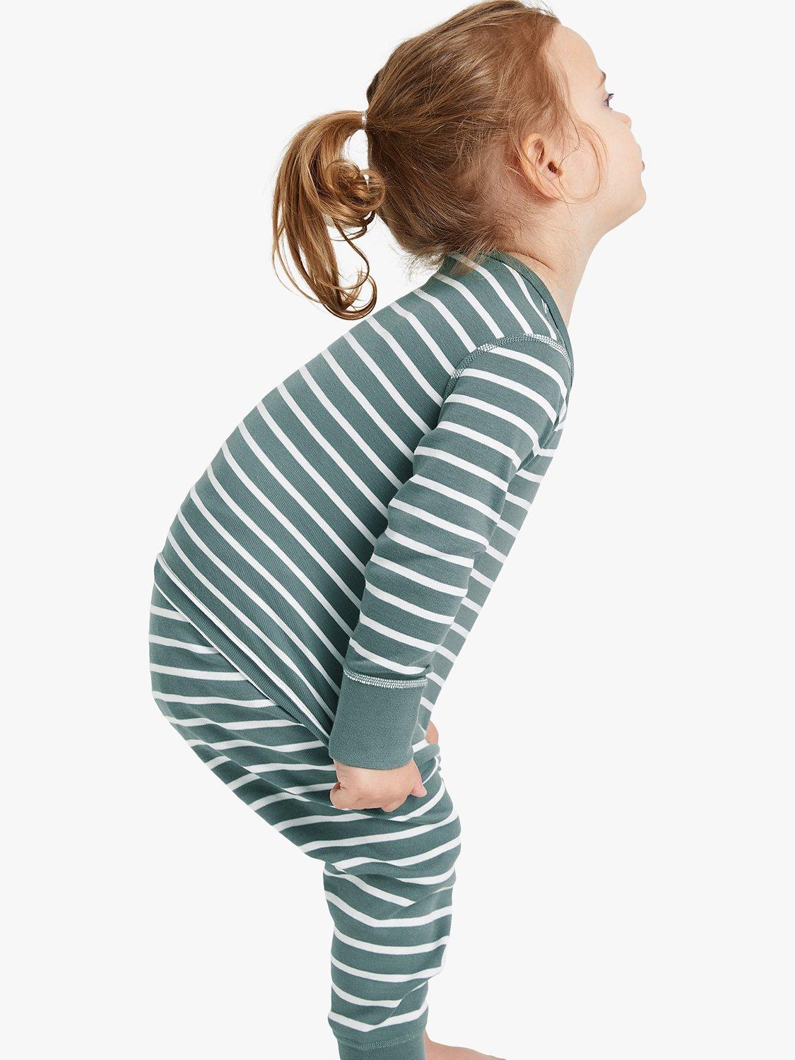 Polarn O. Pyret Kids' GOTS Organic Cotton Long Sleeve Stripe Top