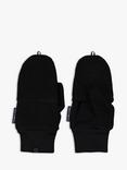 Polarn O. Pyret Kids' Fleece Flip Top Gloves, Black