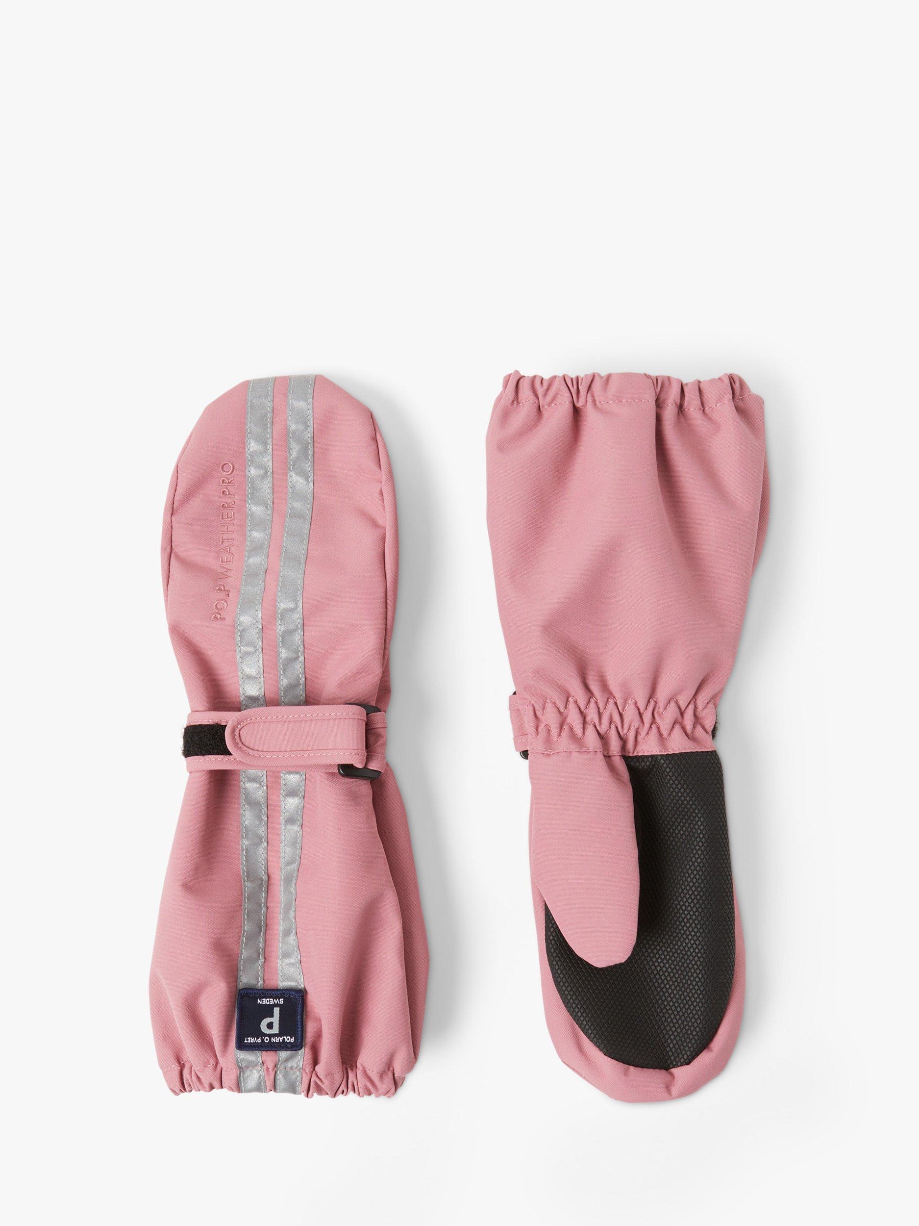 Polarn O. Pyret Baby Windproof & Waterproof Shell Mittens, Pink