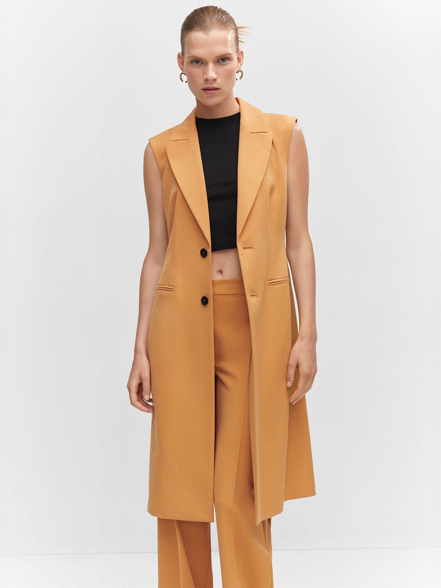 Mango Karibi Waistcoat, Dark Yellow