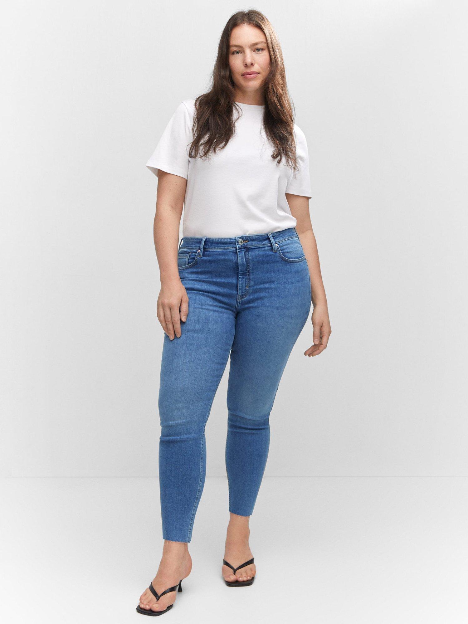 Product image 7 of 8, which shows Mango Isa Cropped Jeans, Open Blue, 24