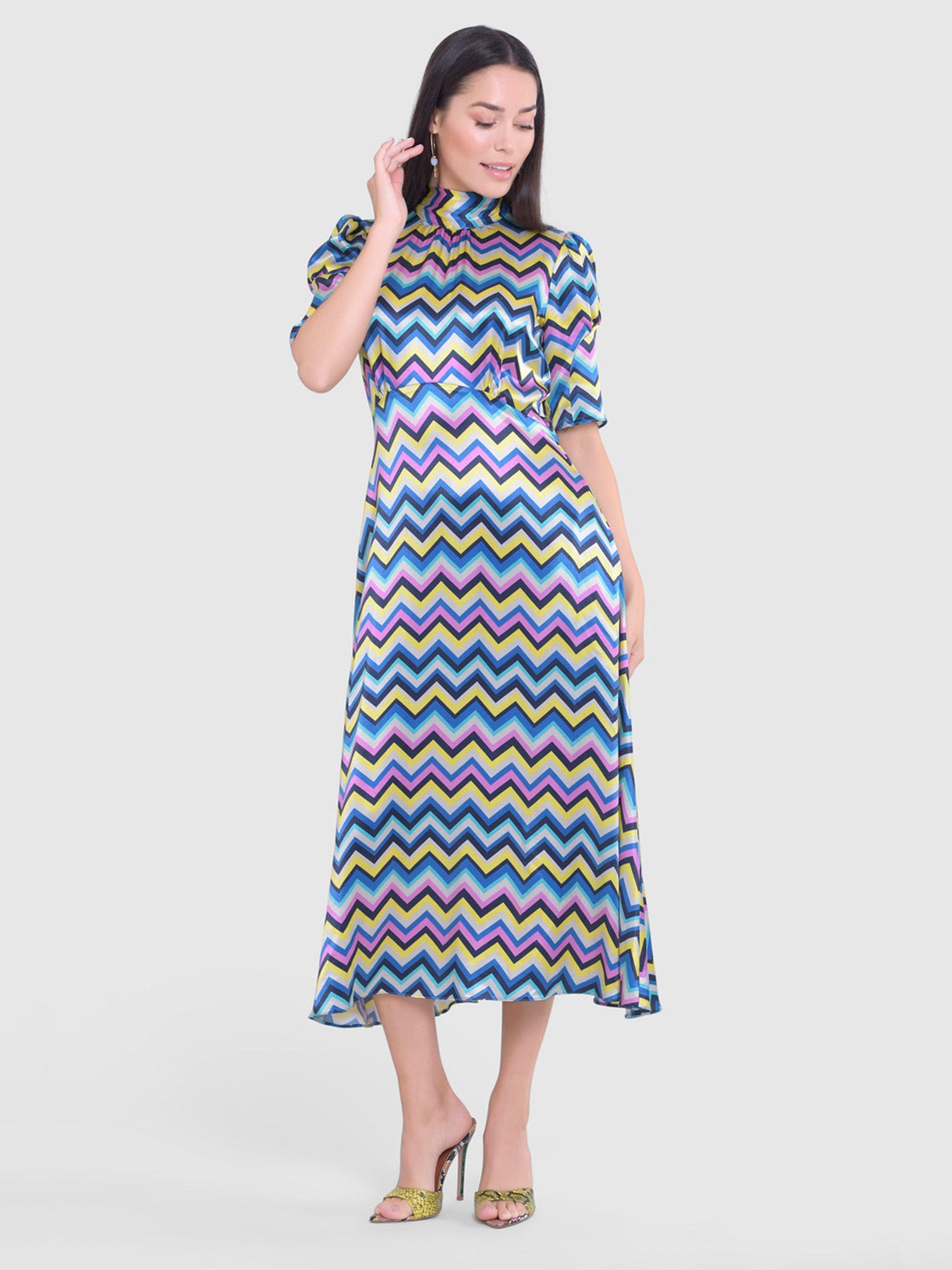 Chevron dress with sleeves hotsell