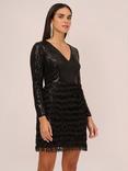 Aidan by Adrianna Papell Sequin Mini Cocktail Dress, Black