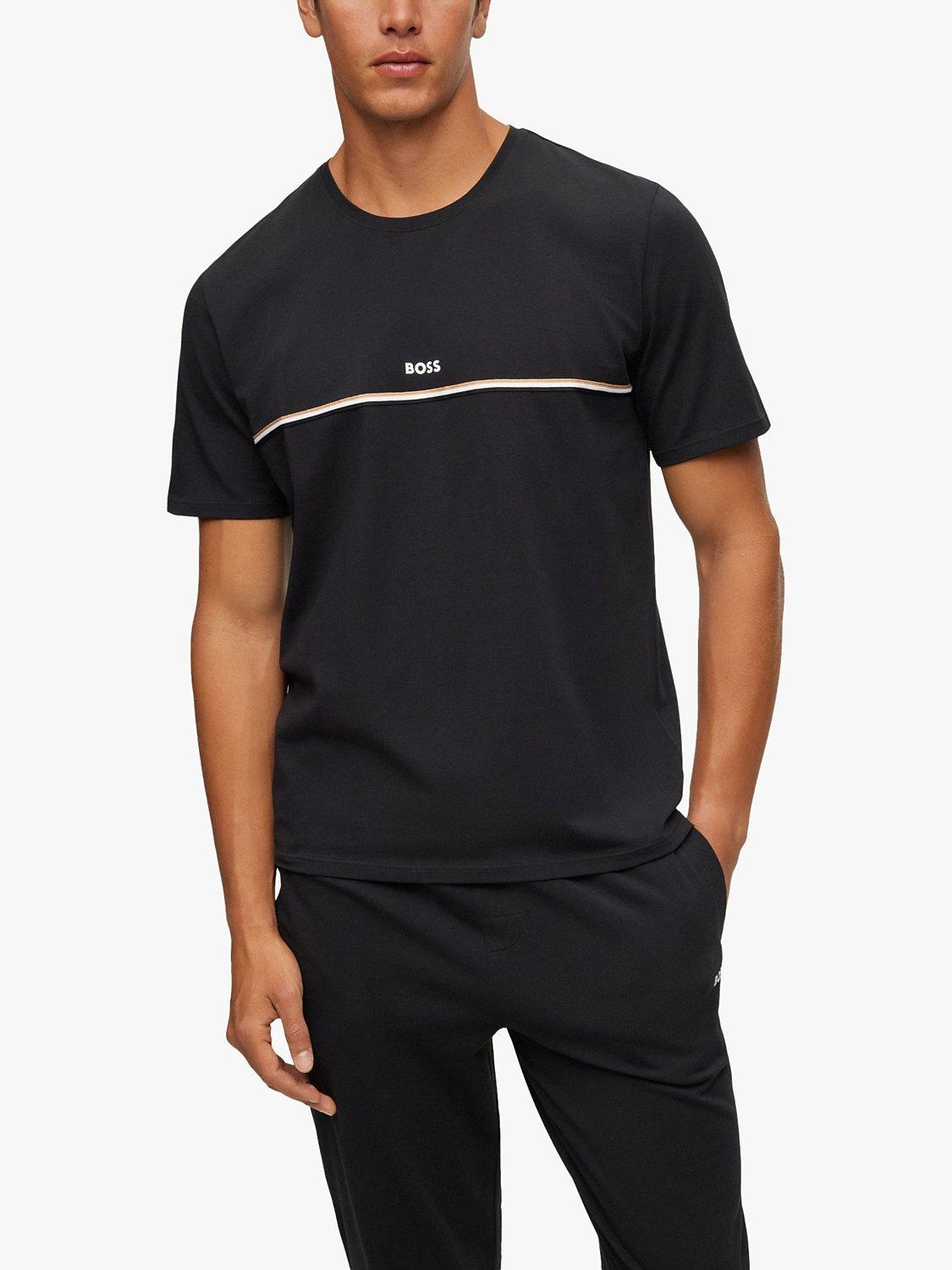 BOSS Unique Corporate Stripe T-Shirt, Black