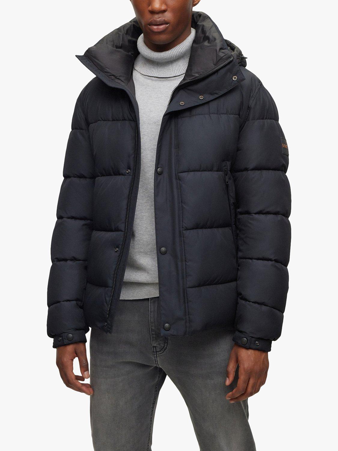 BOSS Omaris Hooded Puffer Jacket, Black
