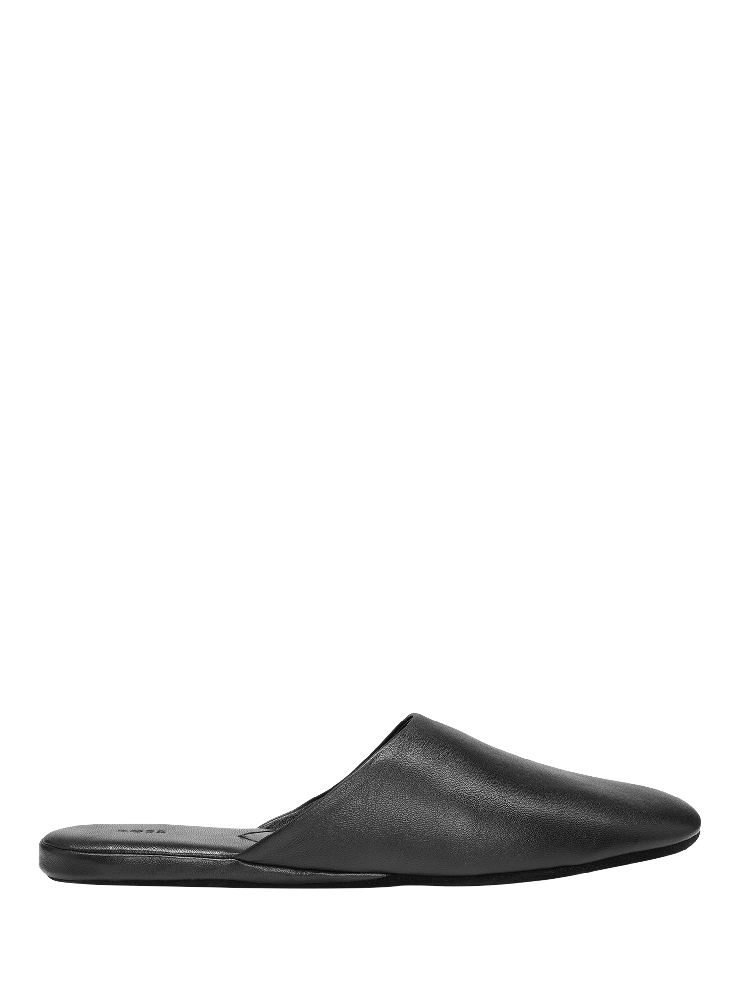 HUGO BOSS Smart Travel Leather Slippers, Black