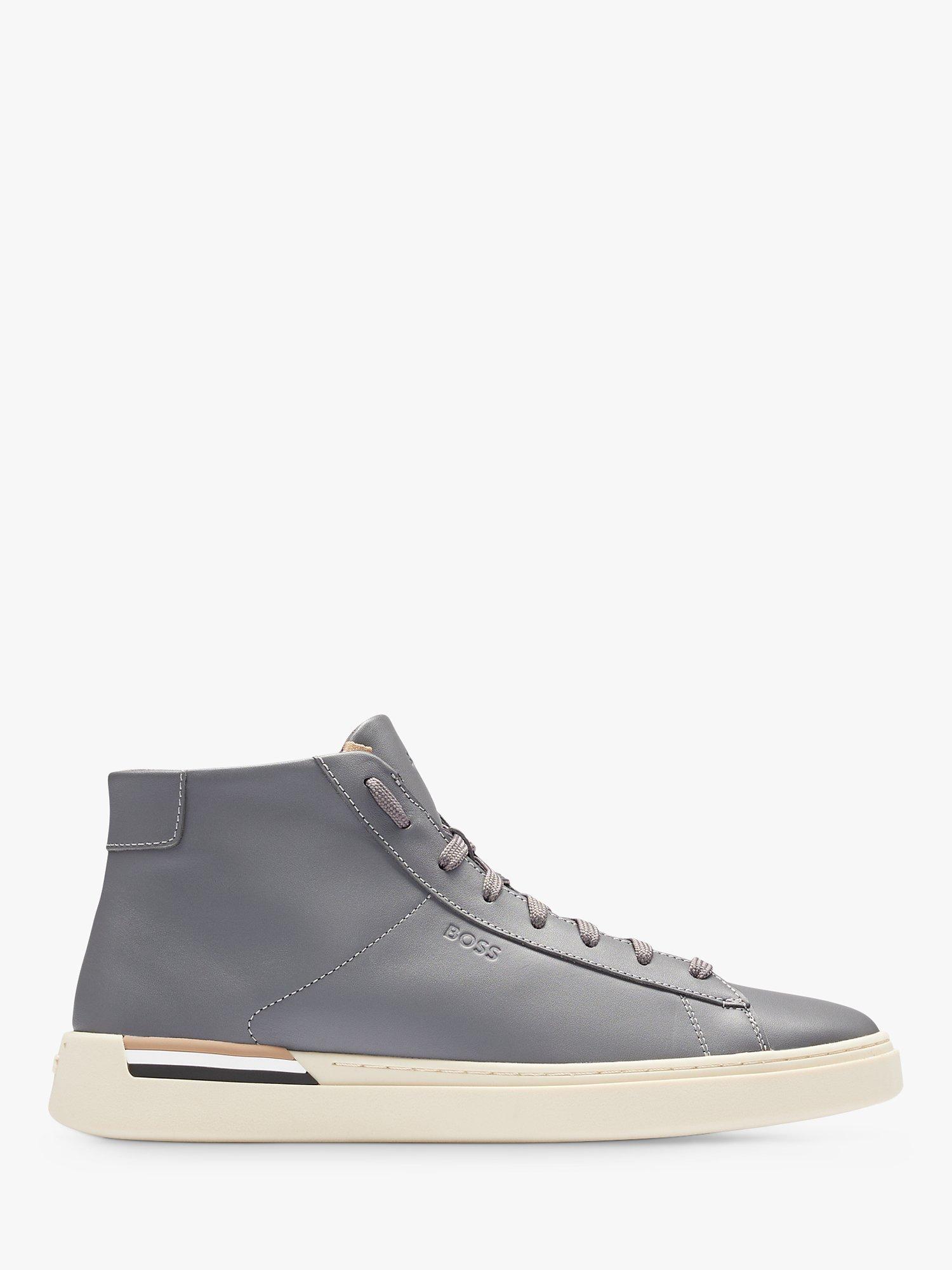 HUGO BOSS Clint Hito High Top Trainers, Dark Grey