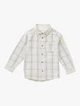 Angel & Rocket Kids' Noah Check Pocket Detail Shirt, Grey