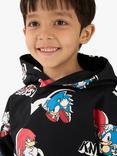 Angel & Rocket Kids' Sonic Print Hoodie, Black/Multi