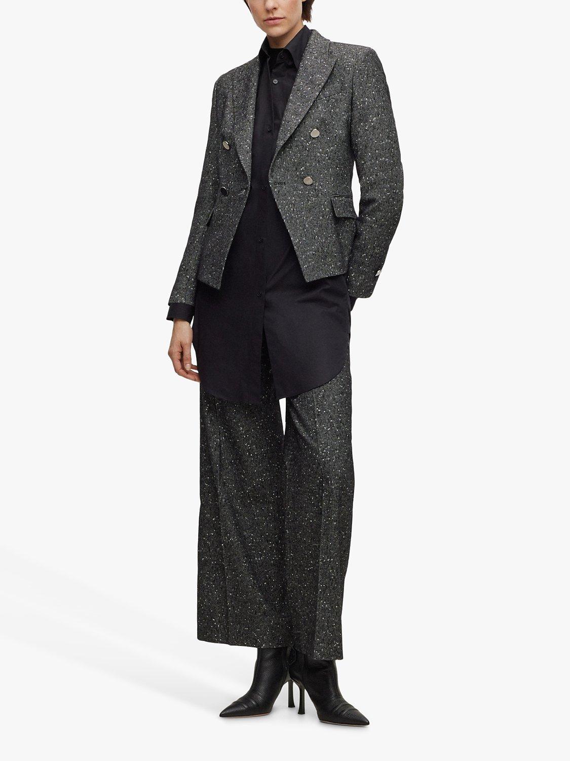 Product image 3 of 6, which shows BOSS Jocanah Wool Blend Blazer, Multi, 6