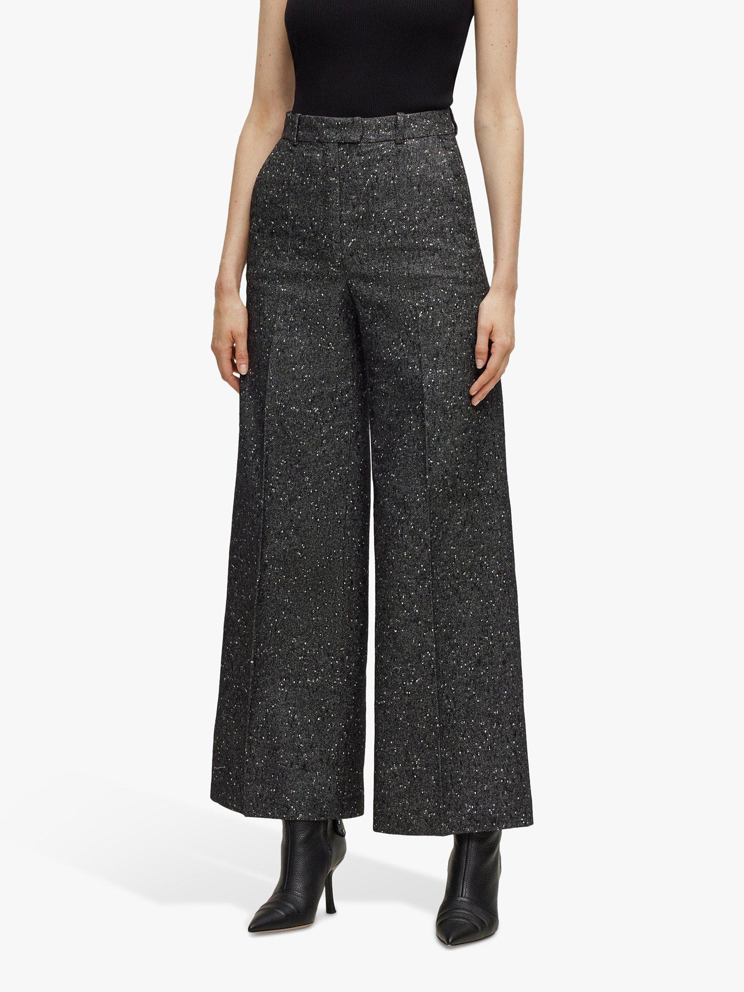 BOSS Tovette Wide Leg Trousers, Multi