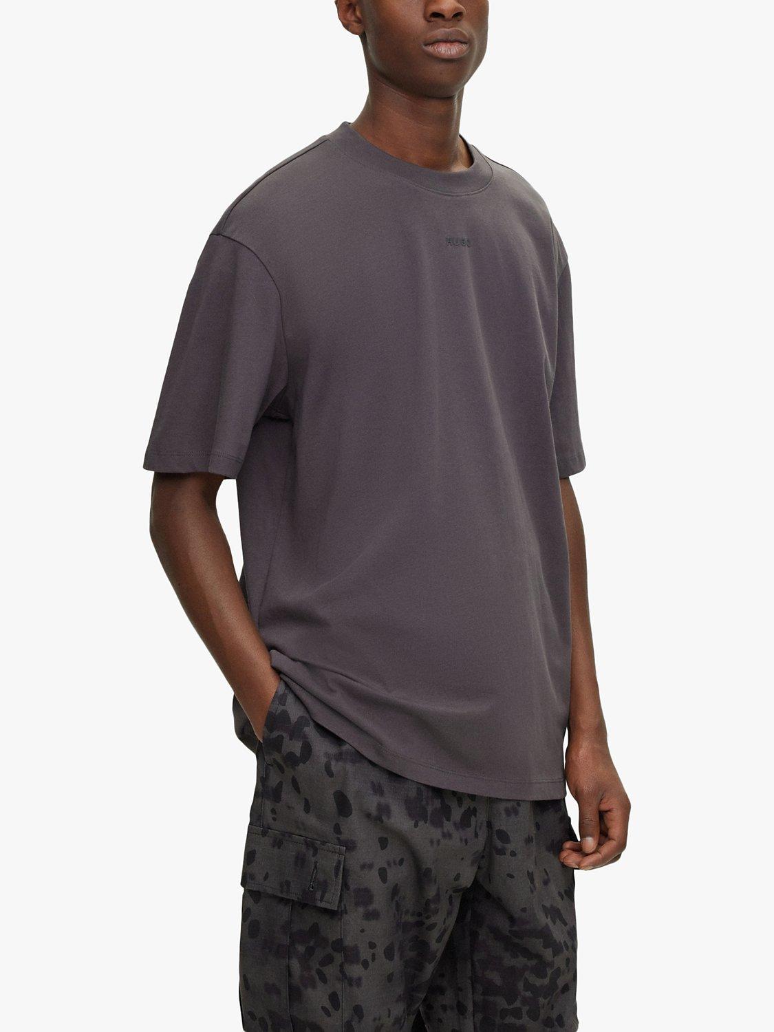 HUGO Dapolino Short Sleeve T-Shirt, Dark Grey
