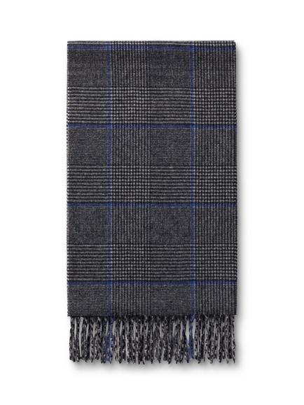 Charles Tyrwhitt Check Cashmere Scarf, Light Grey, Light Grey