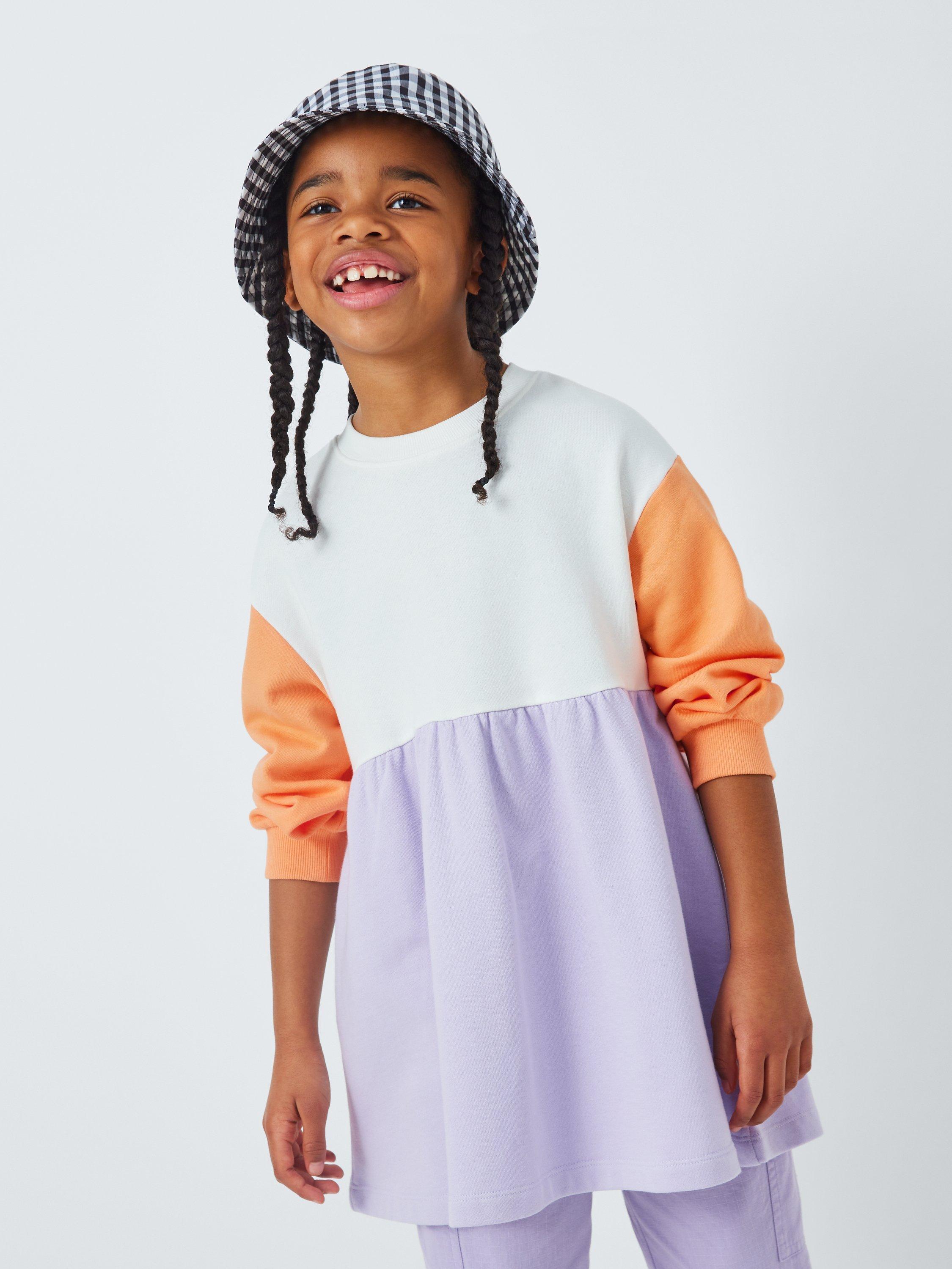John Lewis ANYDAY Kids' Colour Block Jumper Dress, Multi