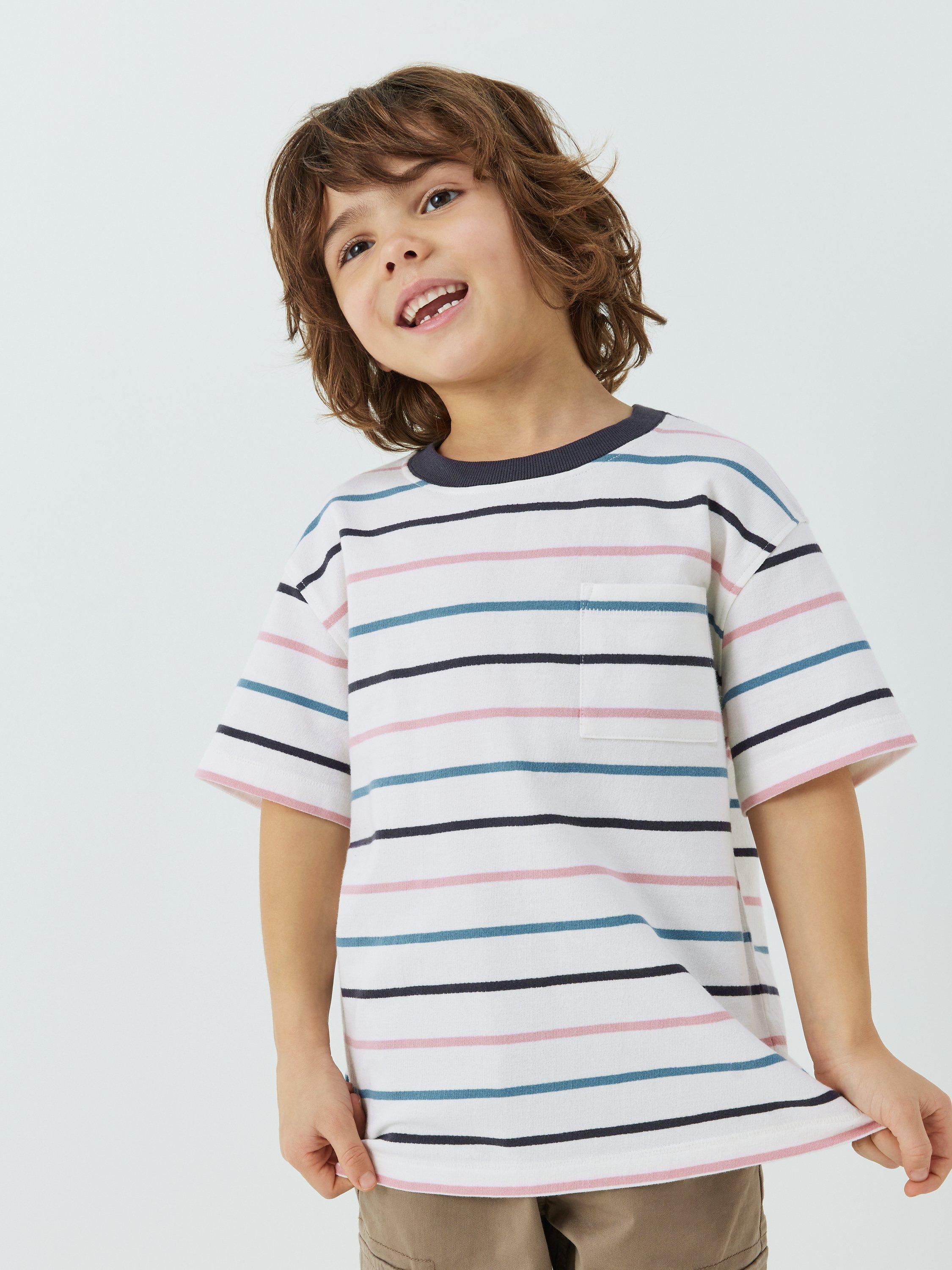 John Lewis Multi Stripe T-Shirt, Multi, 2 years