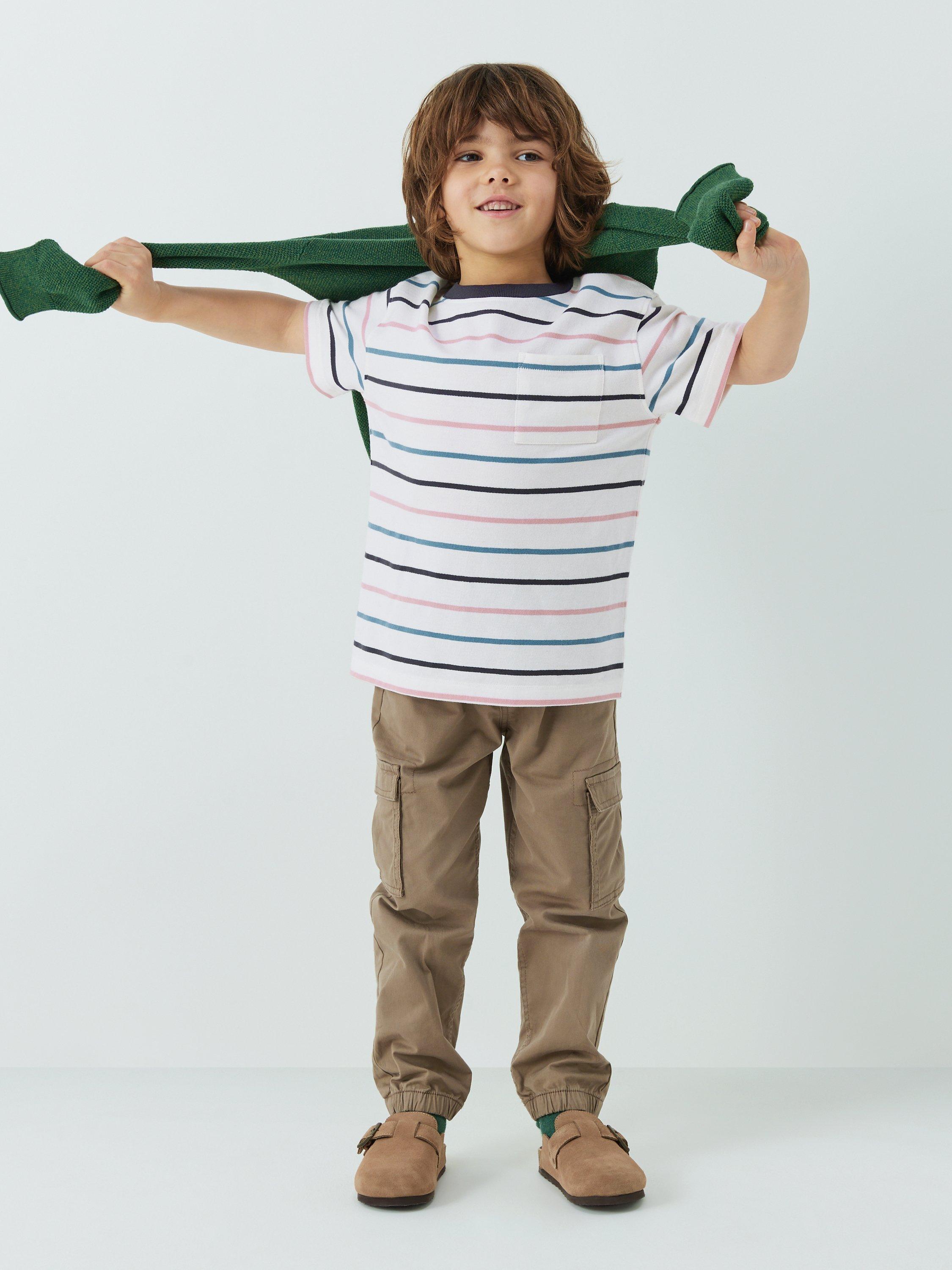 John Lewis Multi Stripe T-Shirt, Multi, 2 years