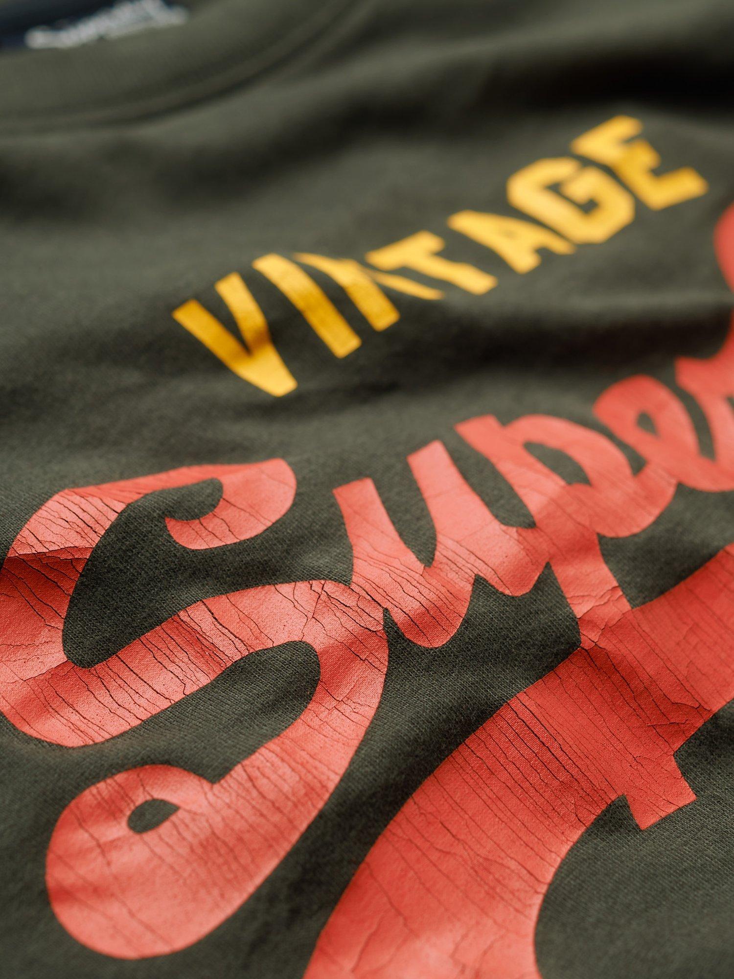 Product image 5 of 6, which shows Superdry Classic Vintage Logo Heritage T-Shirt, Washed Black, XXL