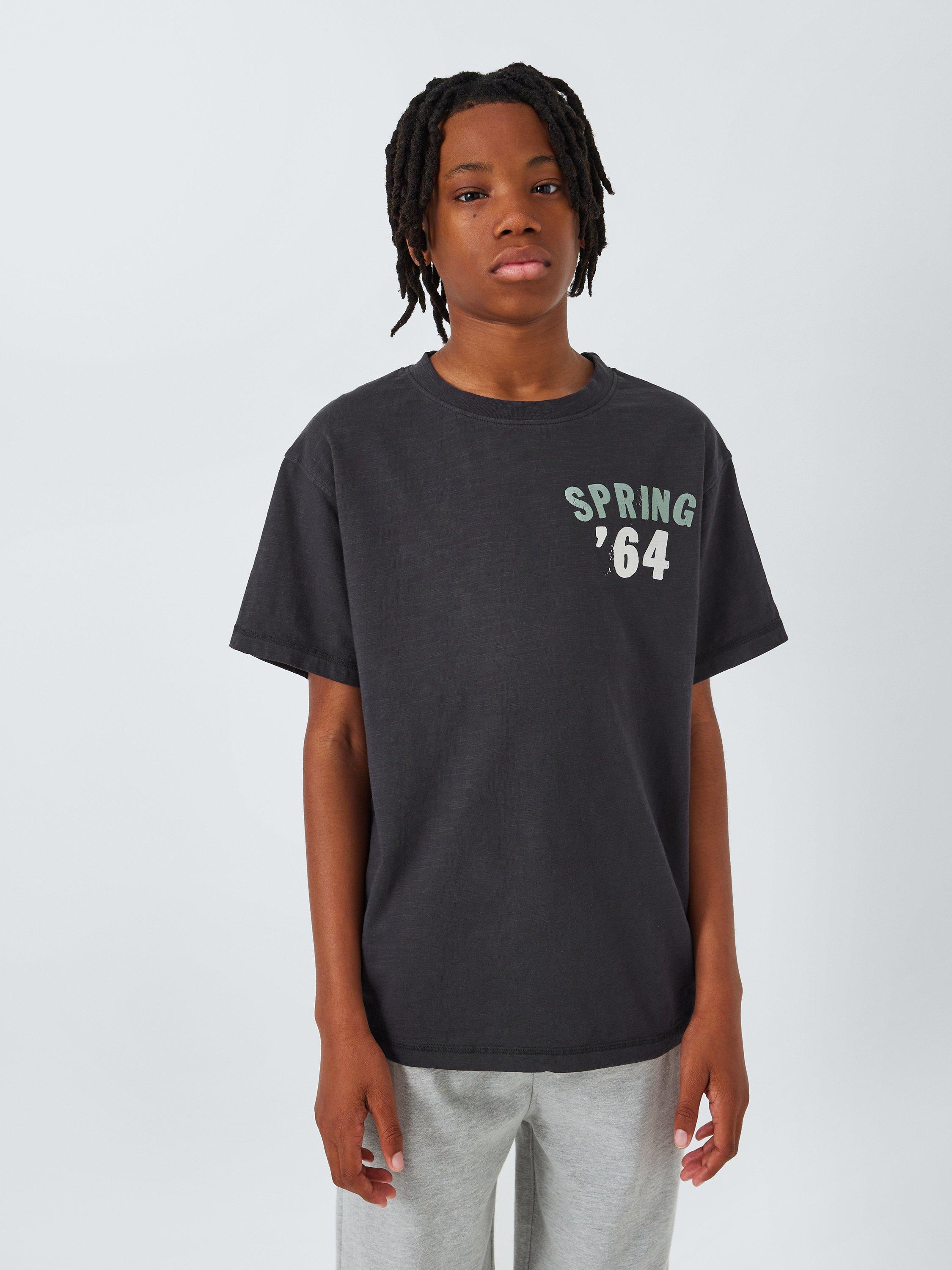 Product image 1 of 6, which shows John Lewis Kids' Spring Short Sleeve T-Shirt, Navy, 11 years