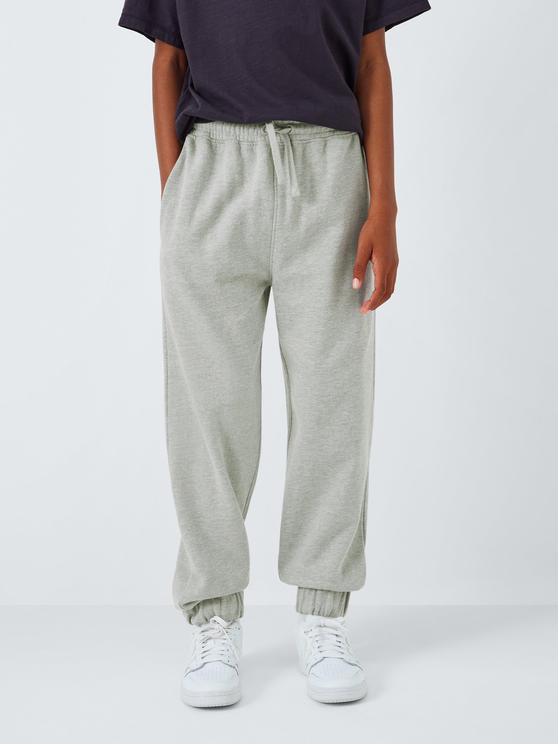 John Lewis Kids' Plain Tapered Joggers, Grey