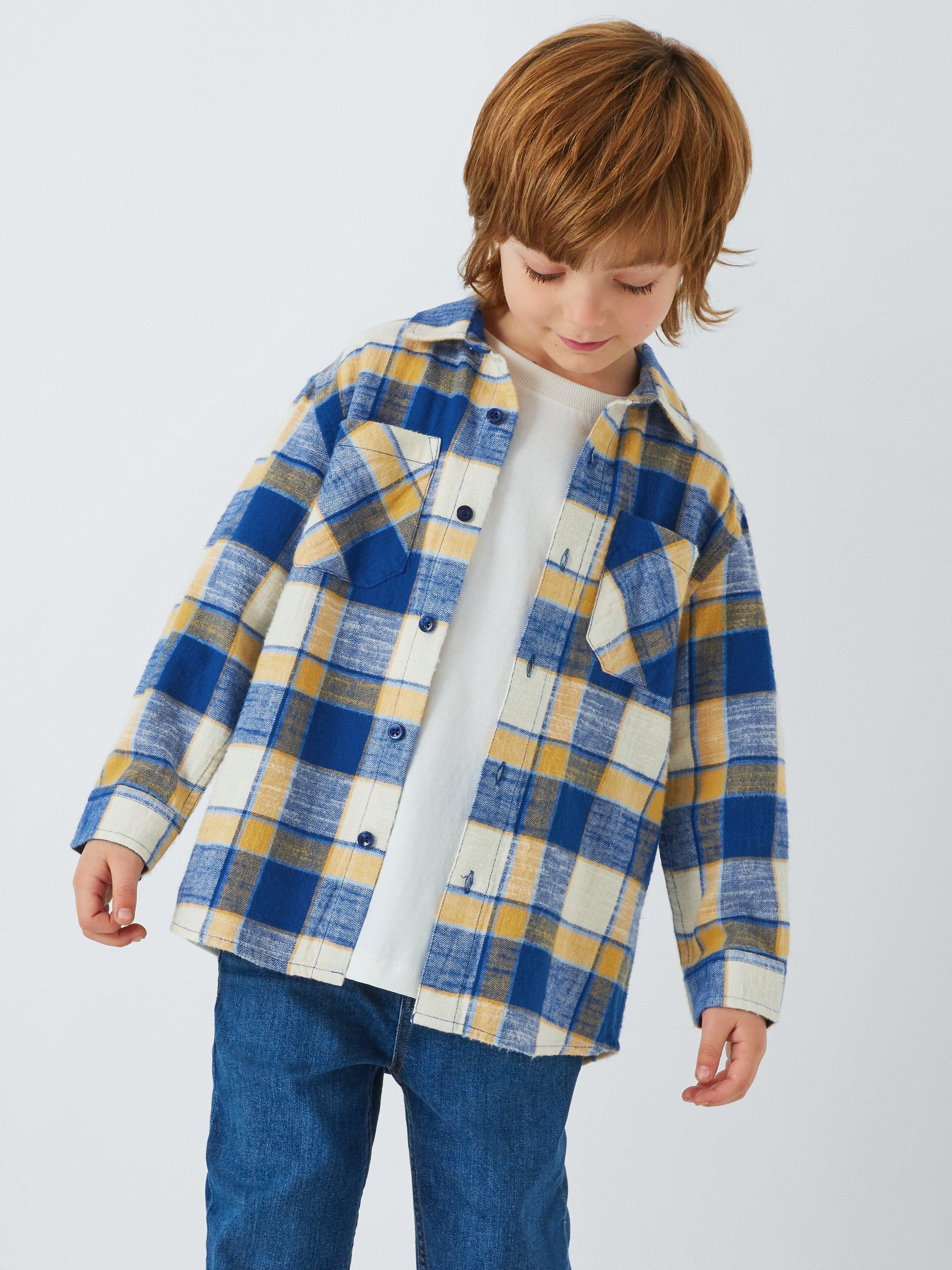 John Lewis Kids' Plaid Check Shirt, Multi