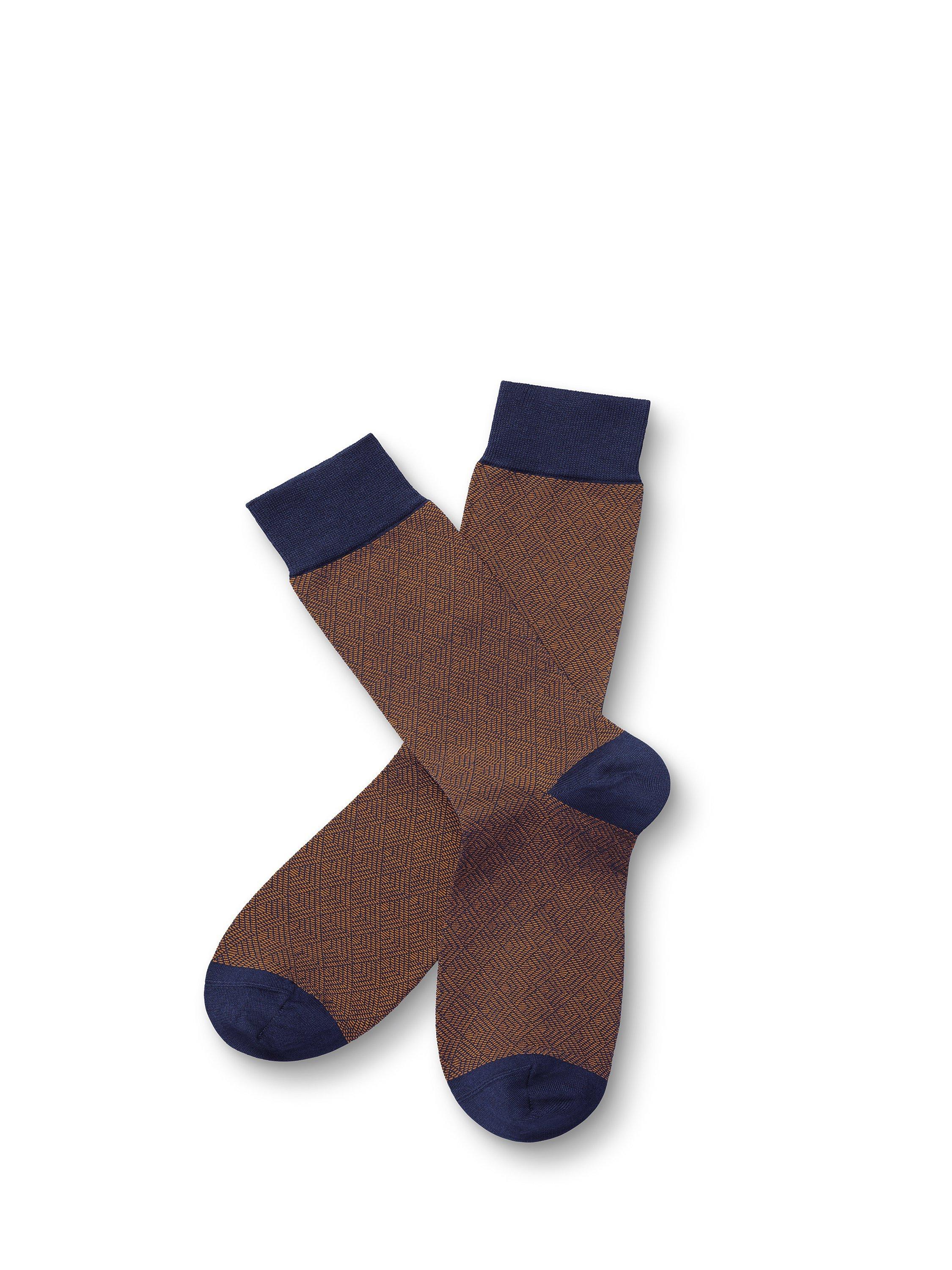 Charles Tyrwhitt Diamond Herringbone Socks, Burnt Orange