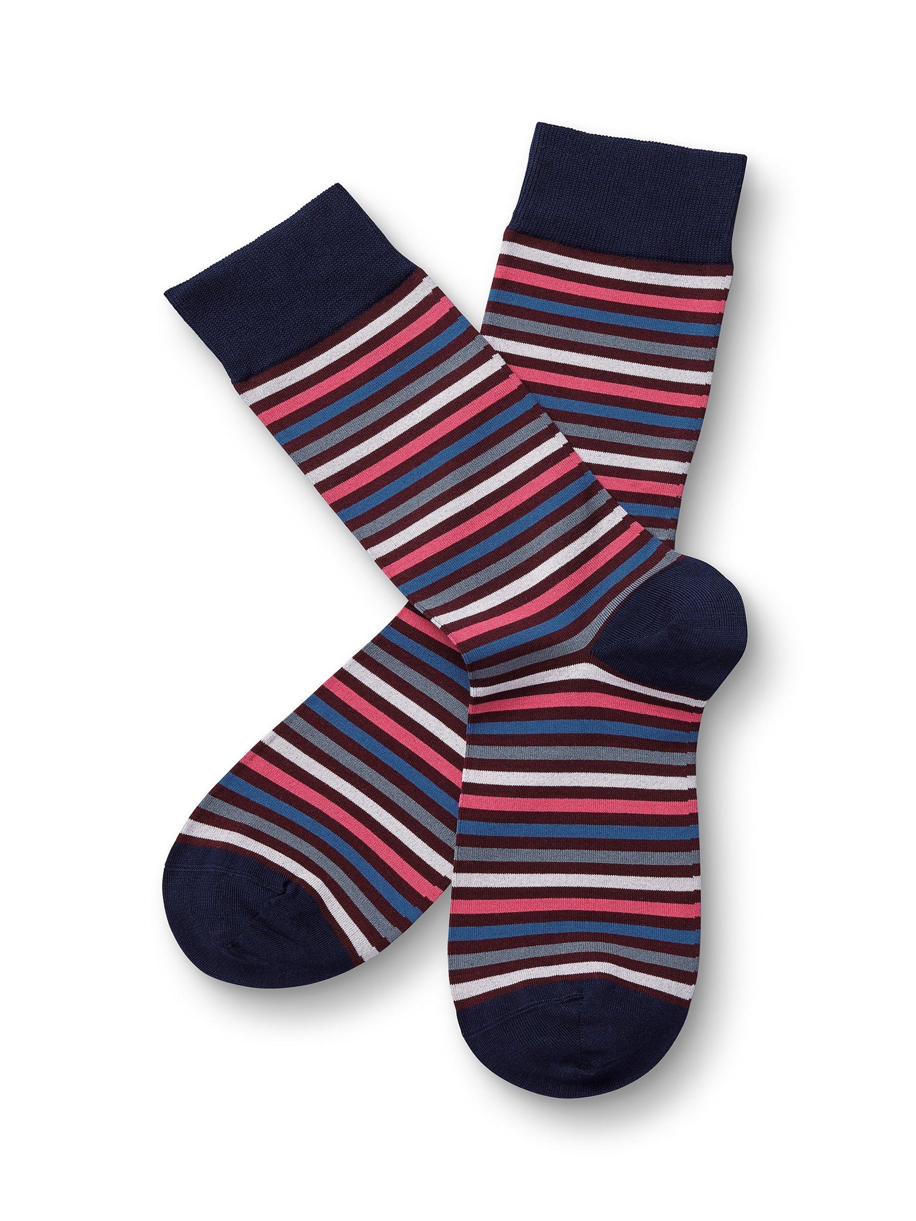 Charles Tyrwhitt Stripe Socks, Maroon Red