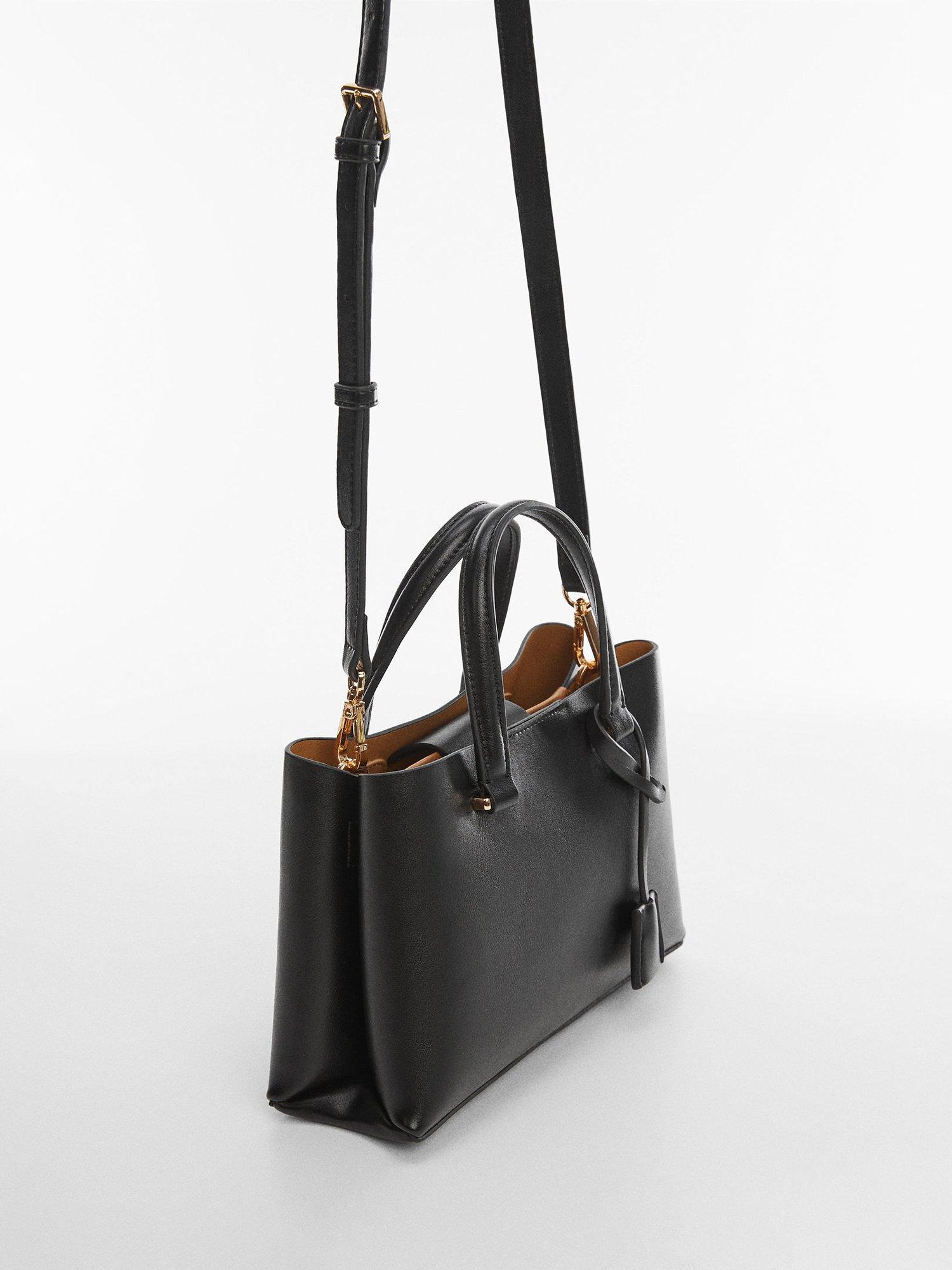 Mango Bello Double Compartment Cross Body Bag, Black, One Size