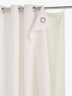 John Lewis Thermal Pencil Pleat & Eyelet Curtain Lining, Natural, Natural