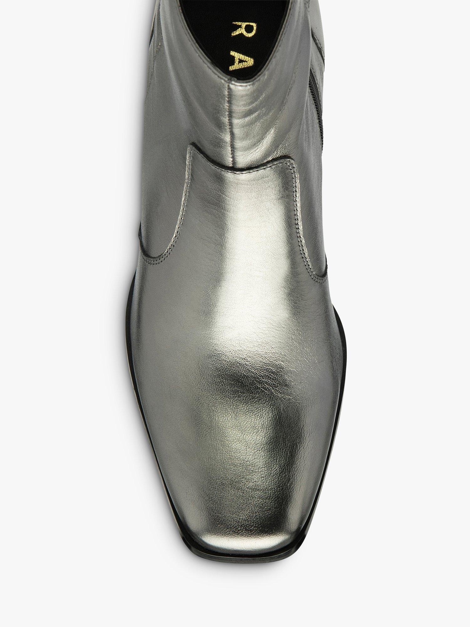 Ravel Louth Leather Ankle Boots Pewter