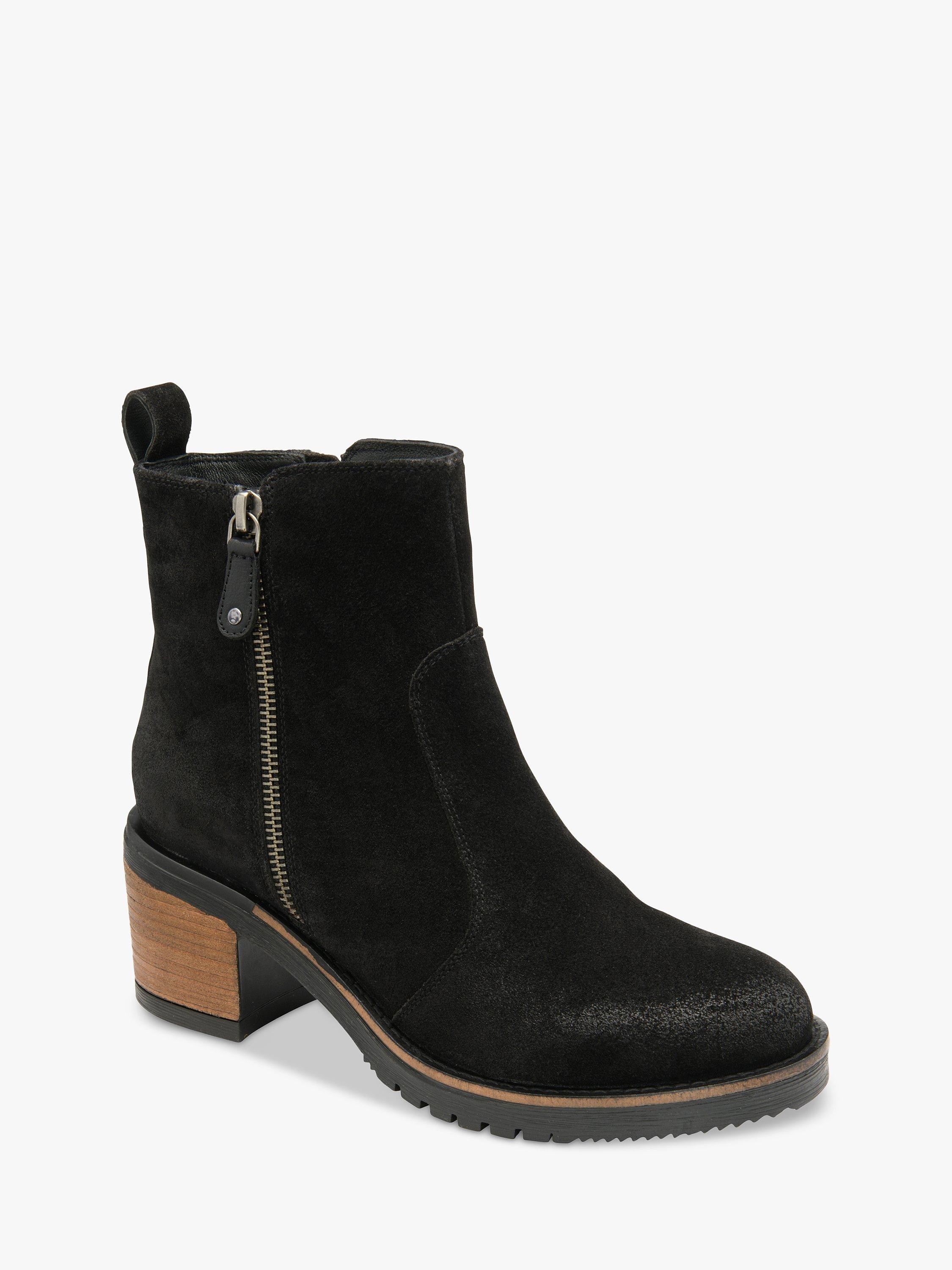 Ravel Calder Suede Ankle Boots, Black