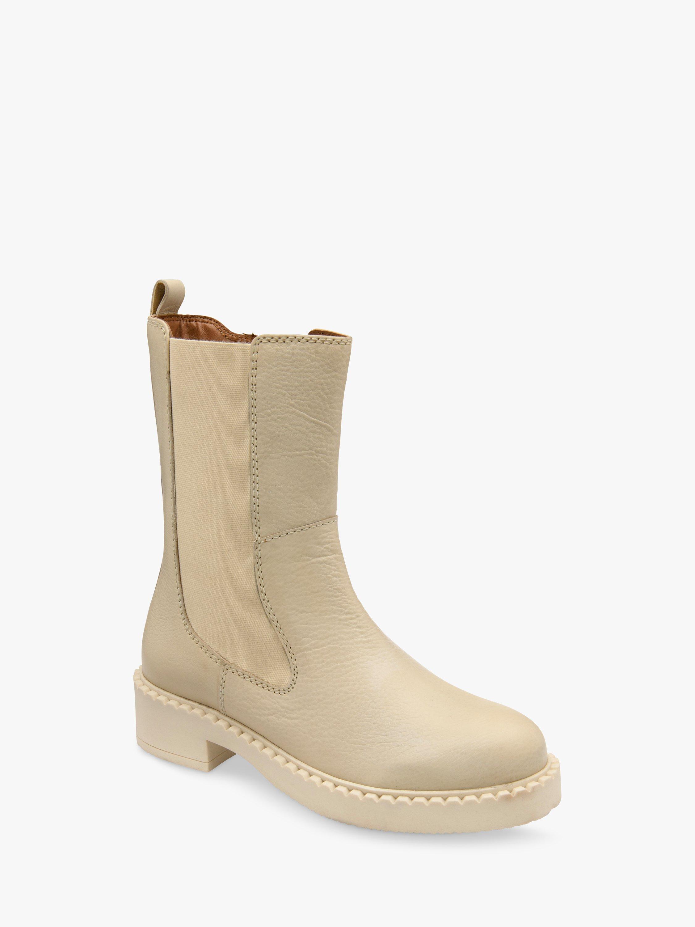 Ravel Garvie Leather Mid-Calf Boots, Stone