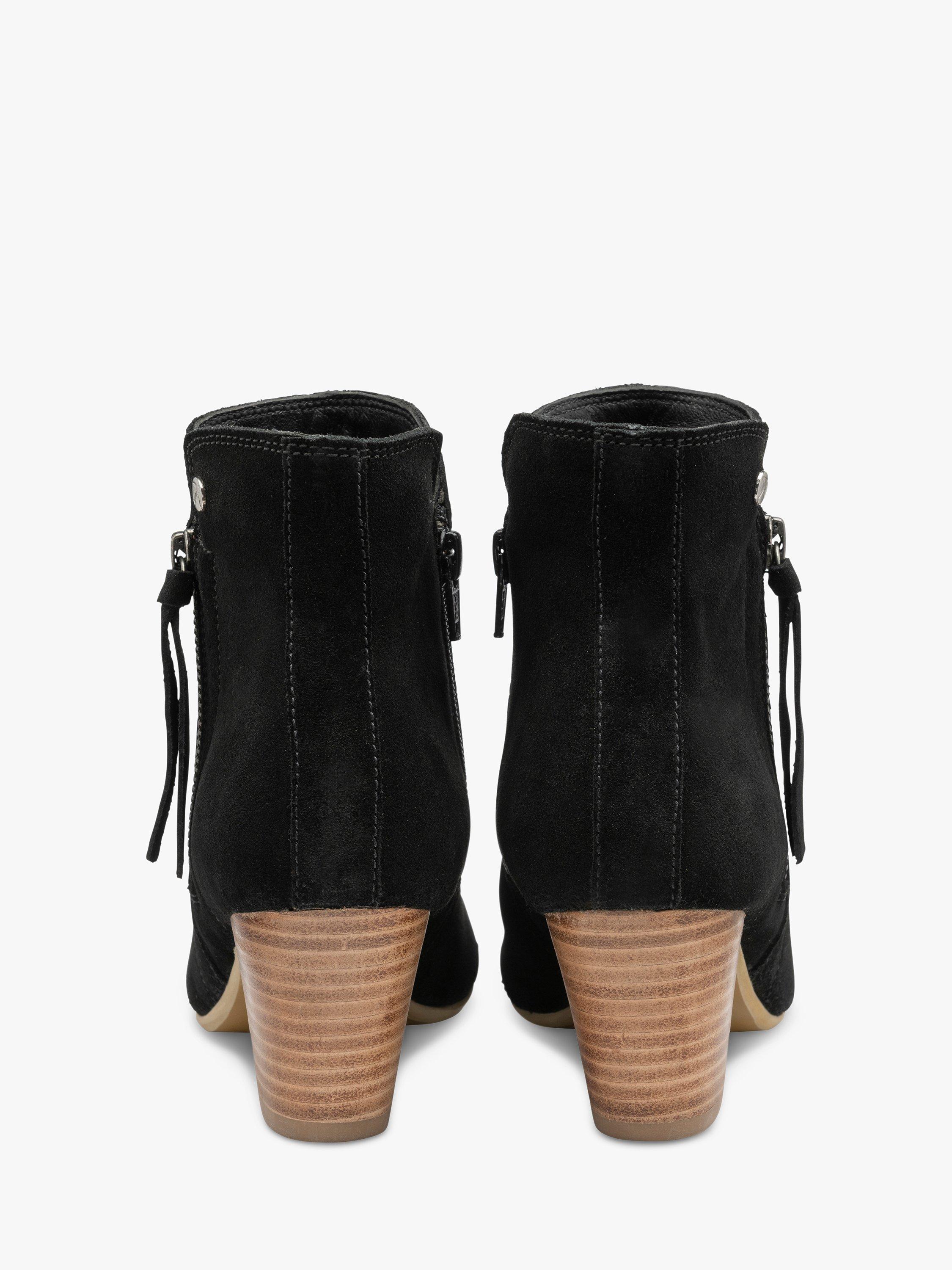 Product image 3 of 4, which shows Ravel Tulli Suede Ankle Boots, Black, 4