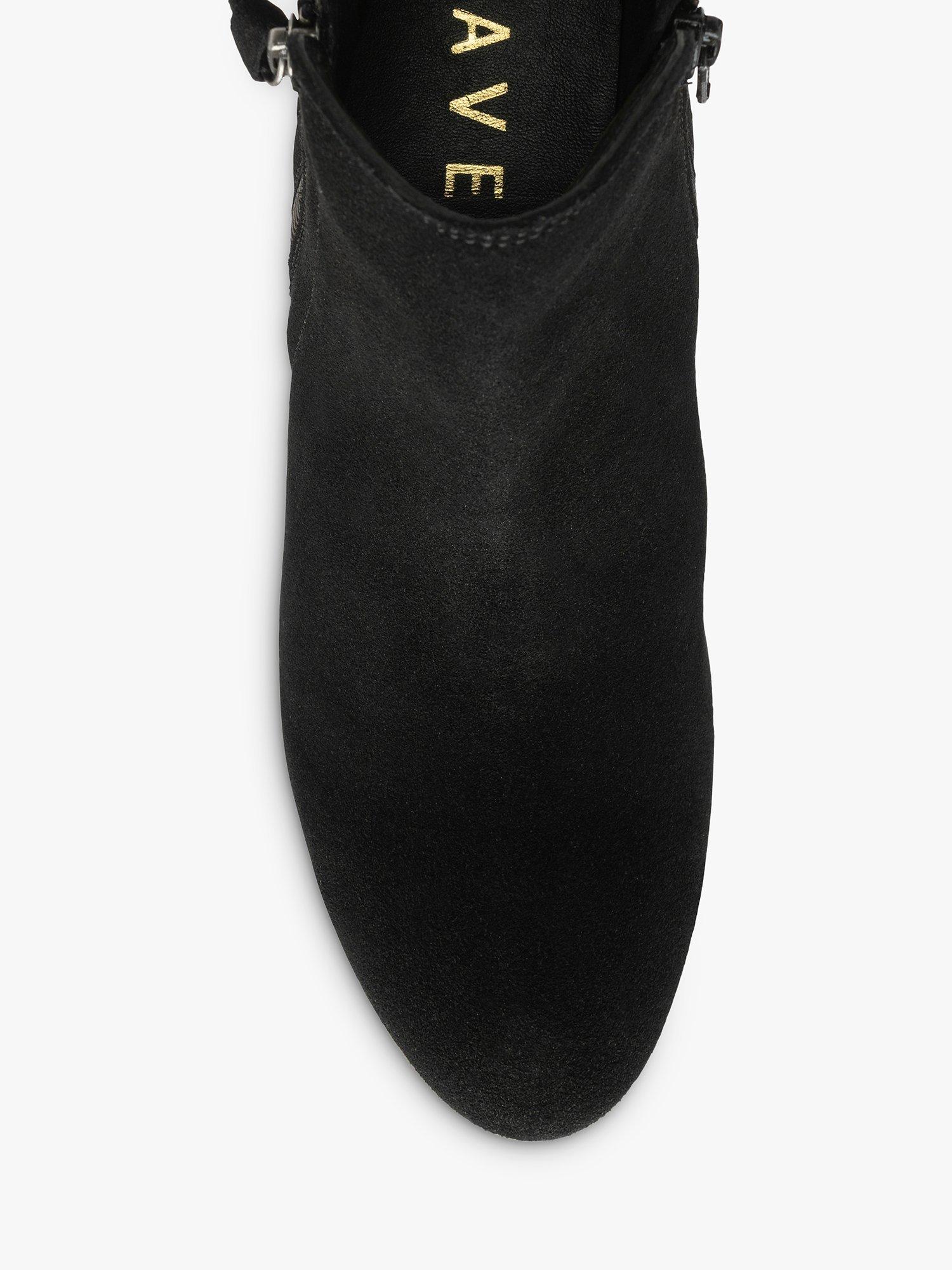 Product image 4 of 4, which shows Ravel Tulli Suede Ankle Boots, Black, 4