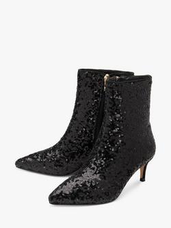 Ravel Currans Sequin Ankle Boots - view 2, Black