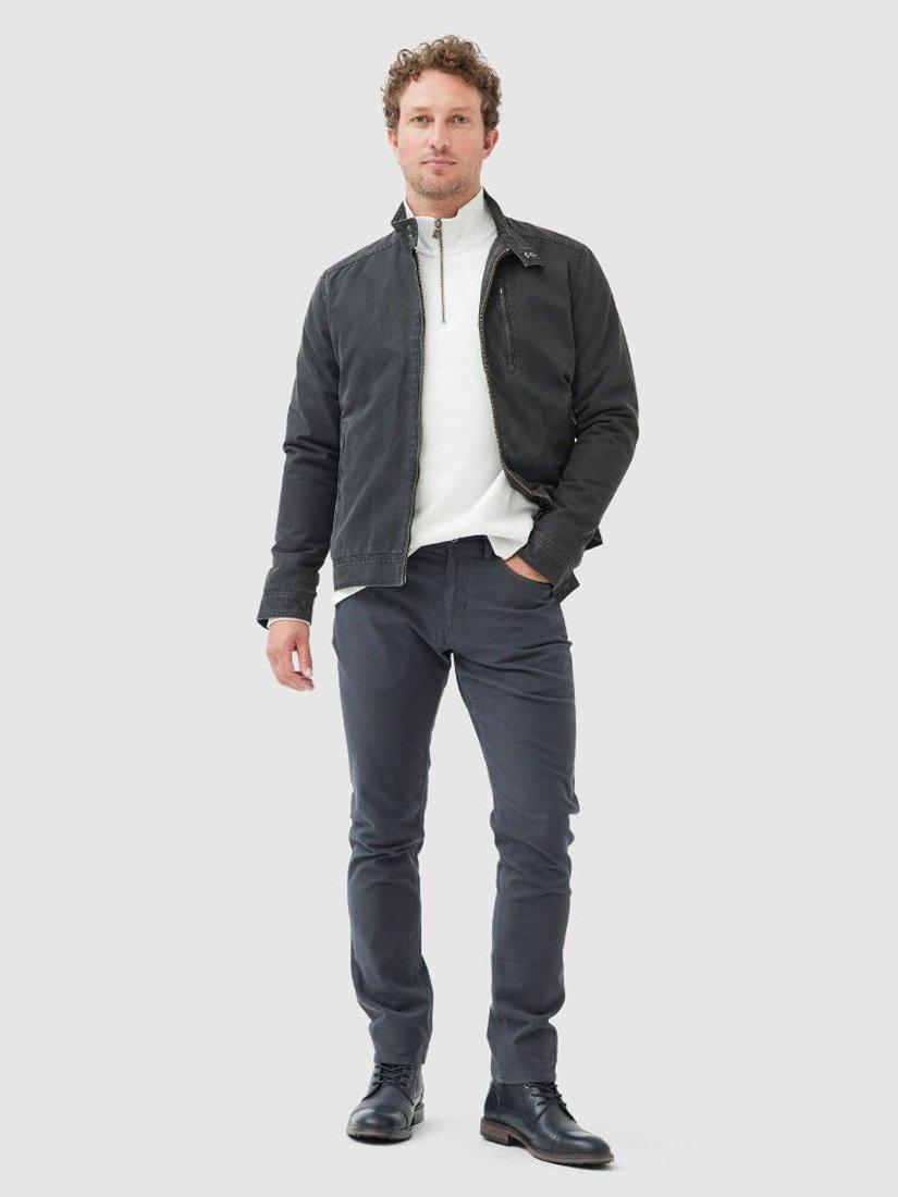 Product image 2 of 5, which shows Rodd & Gunn Alton Ave Cotton Quarter Zip Neck Sweatshirt, Ice Grey Marle, XXS