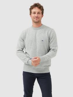 Rodd & Gunn Gunn Knitted Cotton Crew Neck Jumper, Marble