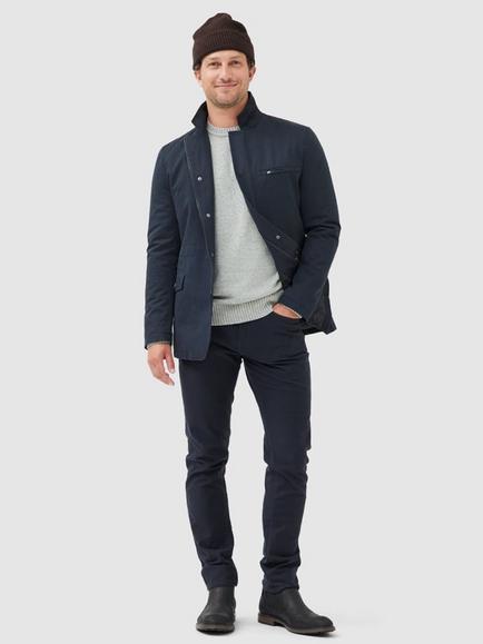 Rodd & Gunn Gunn Knitted Cotton Crew Neck Jumper - view 2, Marble