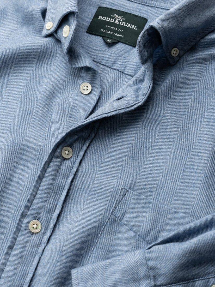 Product image 6 of 6, which shows Rodd & Gunn Barrhill Brushed Cotton Slim Fit Long Sleeves Shirt, Chambray, XL