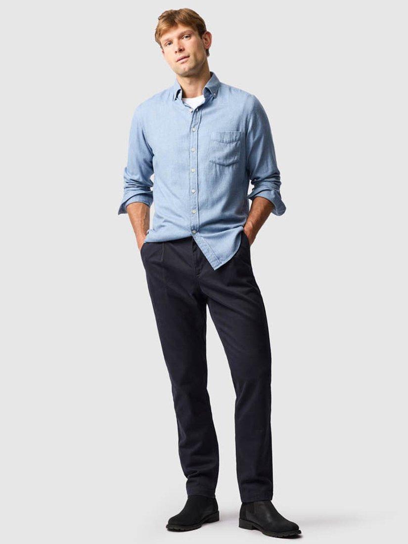 Product image 2 of 6, which shows Rodd & Gunn Barrhill Brushed Cotton Slim Fit Long Sleeves Shirt, Chambray, XL