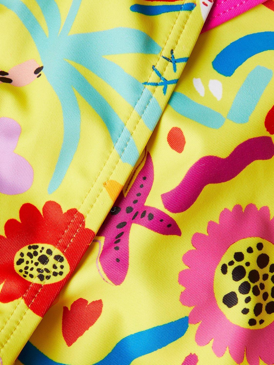 Product image 4 of 4, which shows Angels by Accessorize Kids' Sunshine Print Bikini, Yellow/Multi, 5-6 years