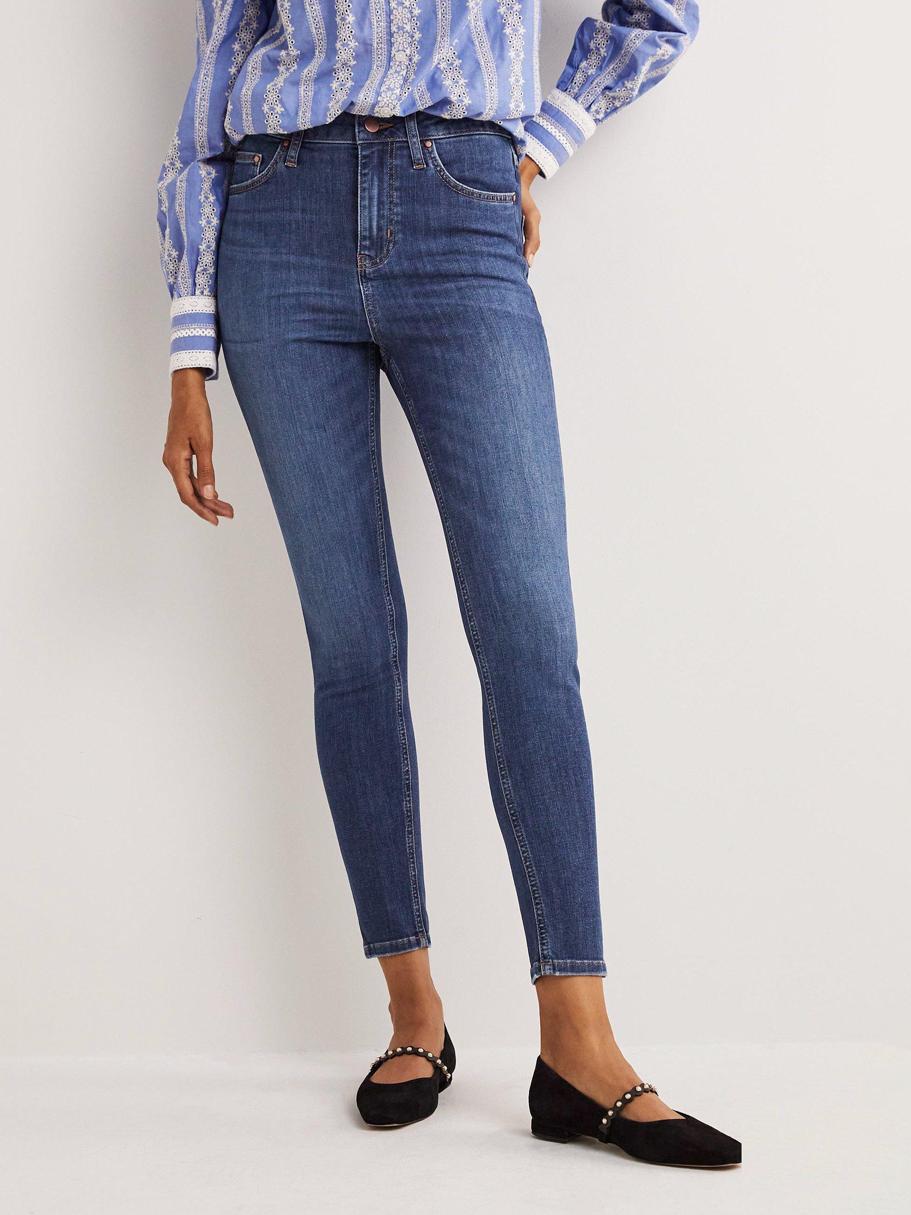 Boden High Rise Skinny Jeans, Mid Vintage